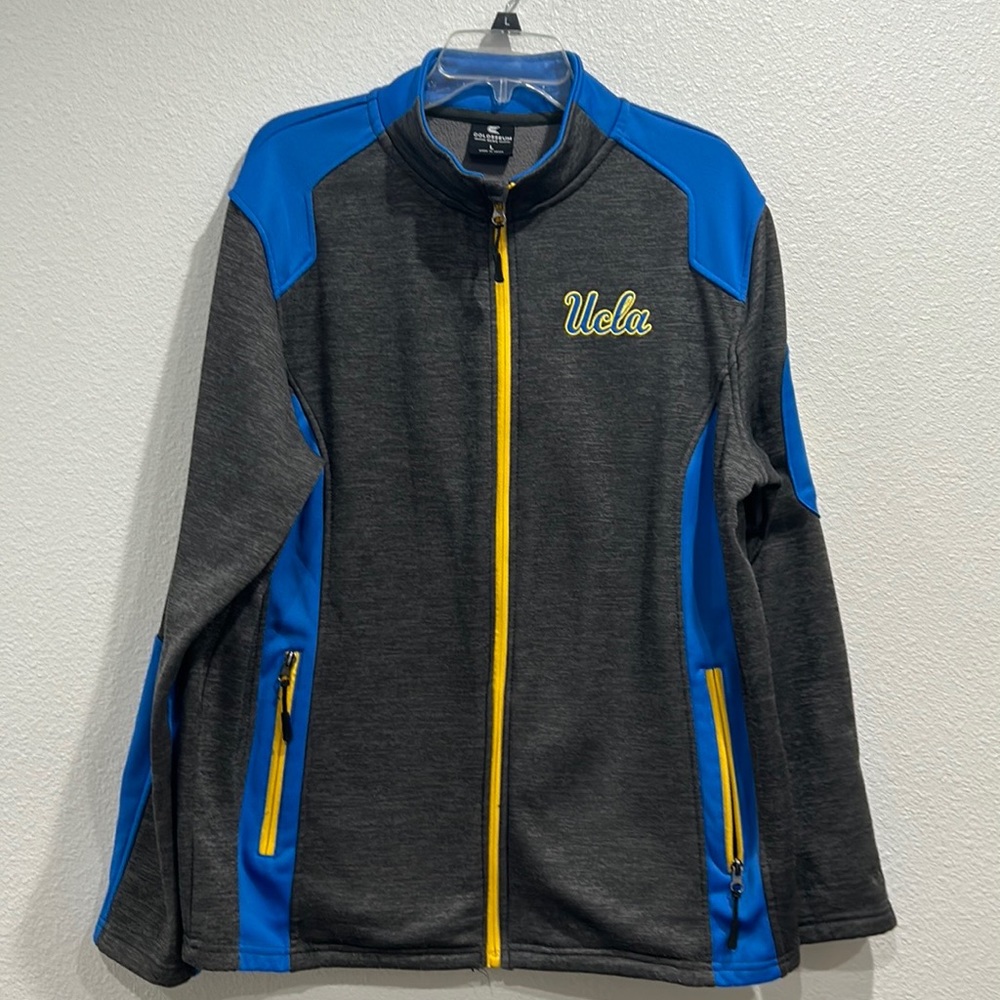 Colloseum Grey Blue Gold UCLA Full Zip Jacket Men SZ Large